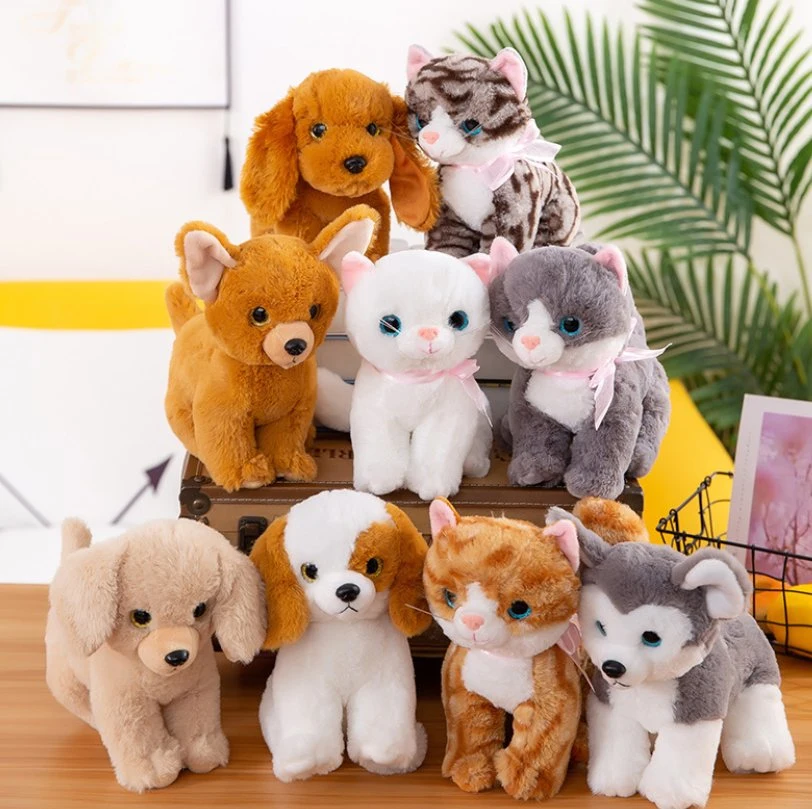 Juguetes de peluche personalizados de perro cachorro eléctrico musical que camina y ladra