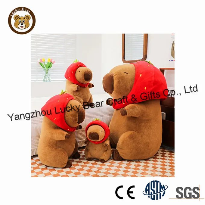 Juguete de peluche de capibara marrón suave, regalo de peluche para niños y niñas