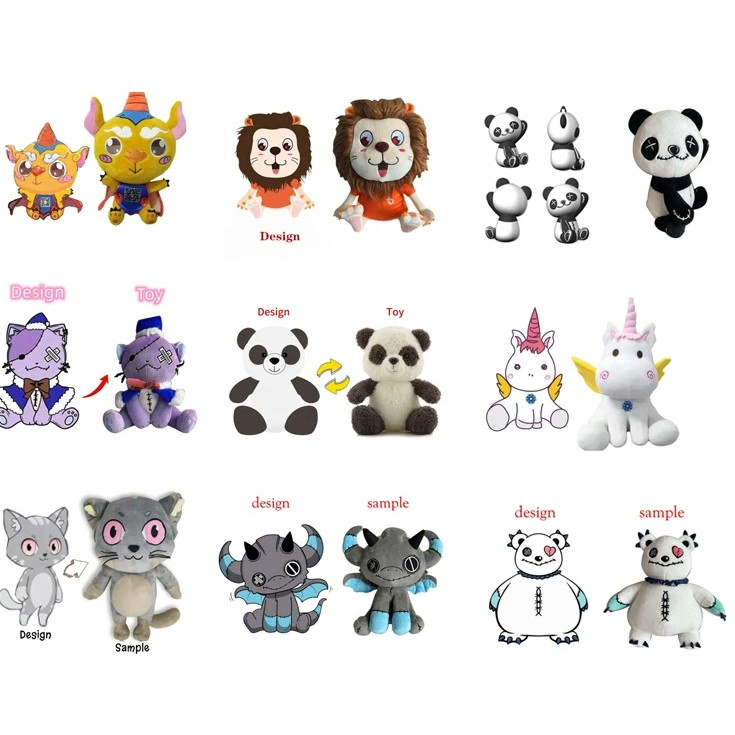 Fabricante de Juguetes de Peluche Personalizados Diseño de Peluche Personalizado Crea Tu Propia Marca de Peluche para Regalo de Niños Juguetes de Peluche Rellenos