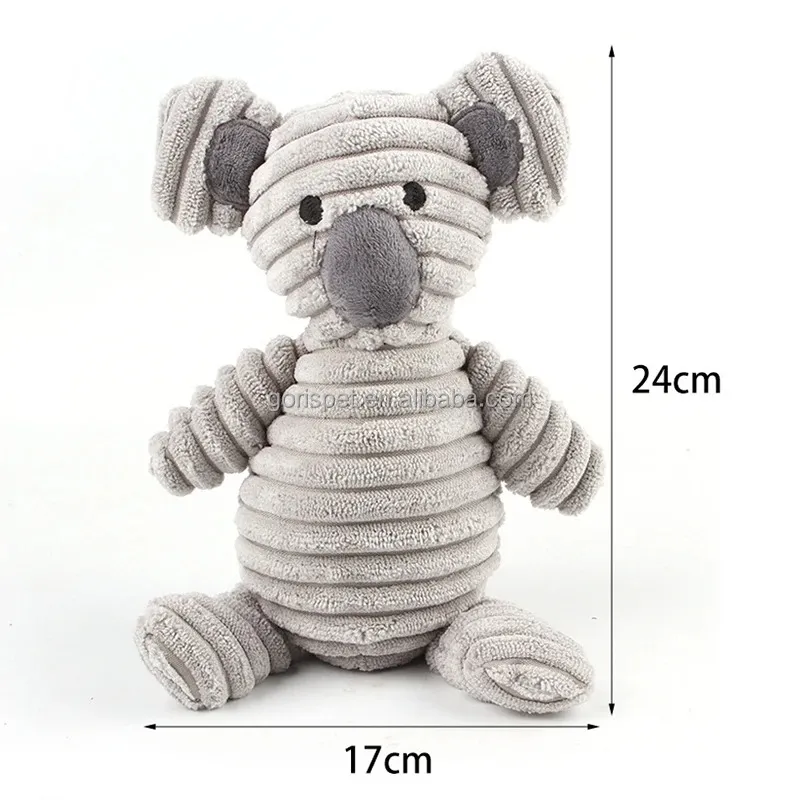 Juguete de masticar de lujo para perros, indestructible, interactivo, de peluche con sonido, juguete divertido en forma de animal para la limpieza dental