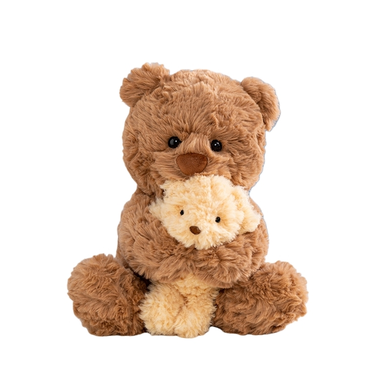 Conjunto de Juguetes de Peluche de Mamá y Bebé Oso de Peluche Suave Muñeca de Animal de Peluche Regalo Bonito Coleccionable para Niños
