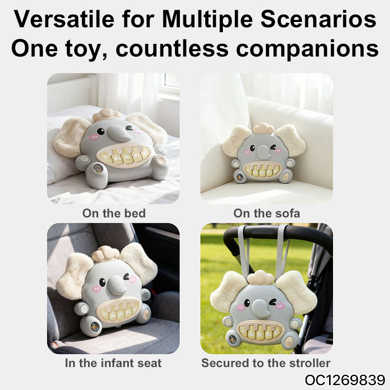 Productos en Tendencia 2026 Nuevo Llegada Juguete de Peluche para Bebés con Sonido Musical Electrónico Piano Colgante con Mordedor Suave Rascador de Peluche