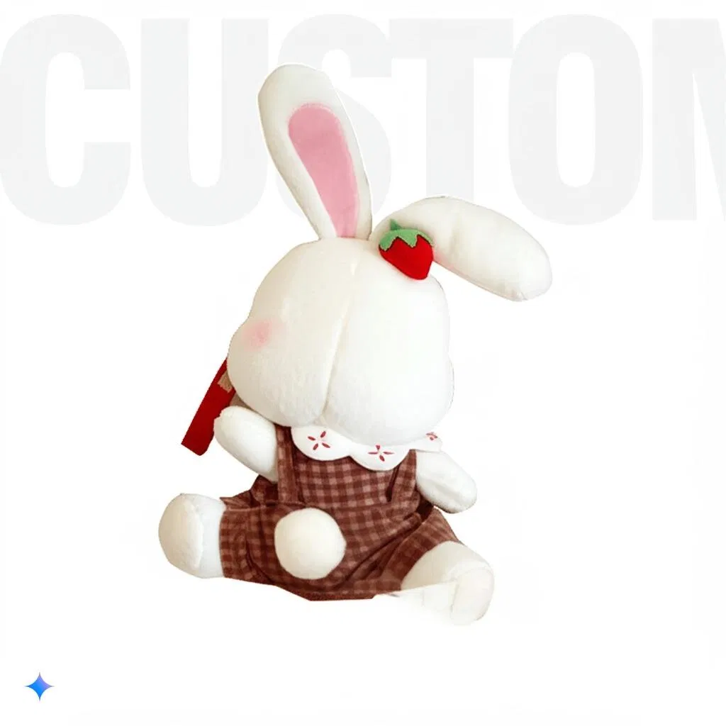 Juguetes de peluche personalizados de alta calidad, con algodón orgánico, suaves conejos de peluche para niños, regalo de Pascua