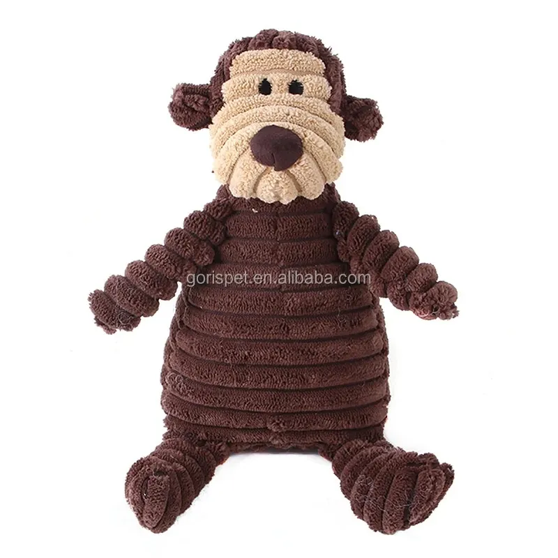 Juguete de masticar de lujo para perros, indestructible, interactivo, de peluche con sonido, juguete divertido en forma de animal para la limpieza dental