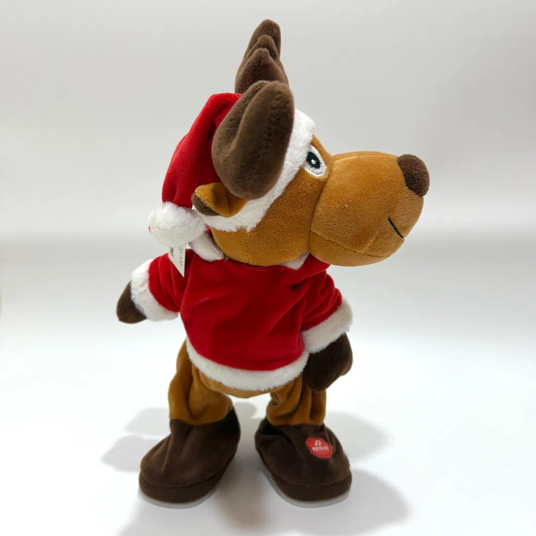 Juguete de peluche divertido que canta y baila para niños en Navidad