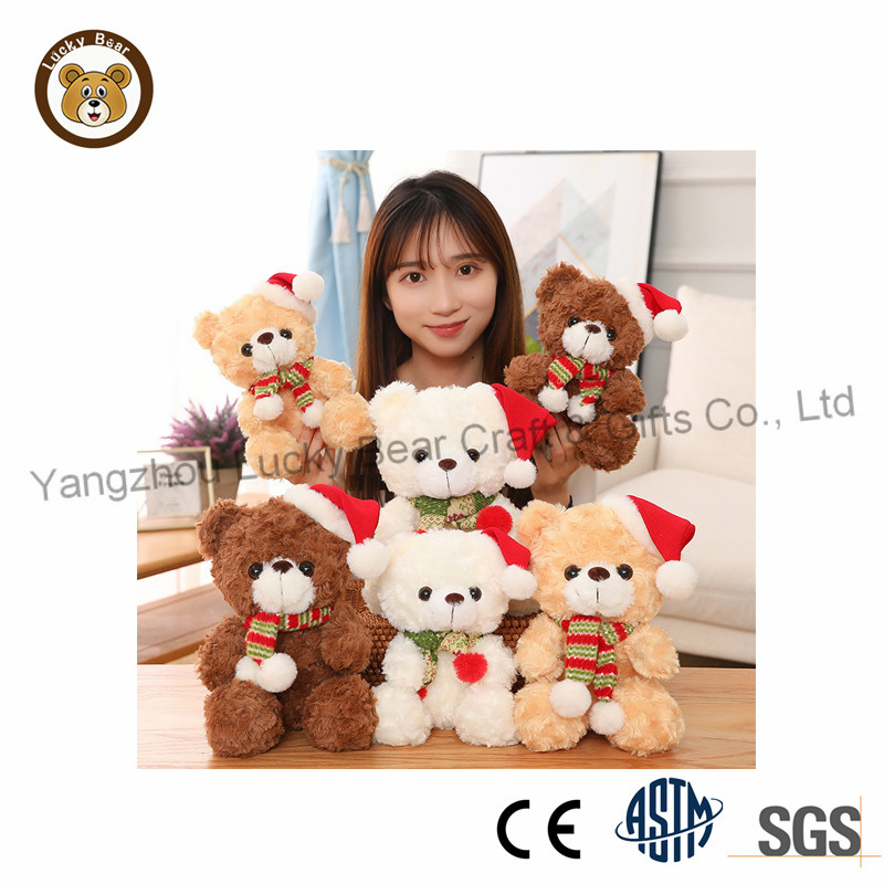 Personalizar juguetes de peluche suaves para niños, osos de peluche navideños, regalos promocionales