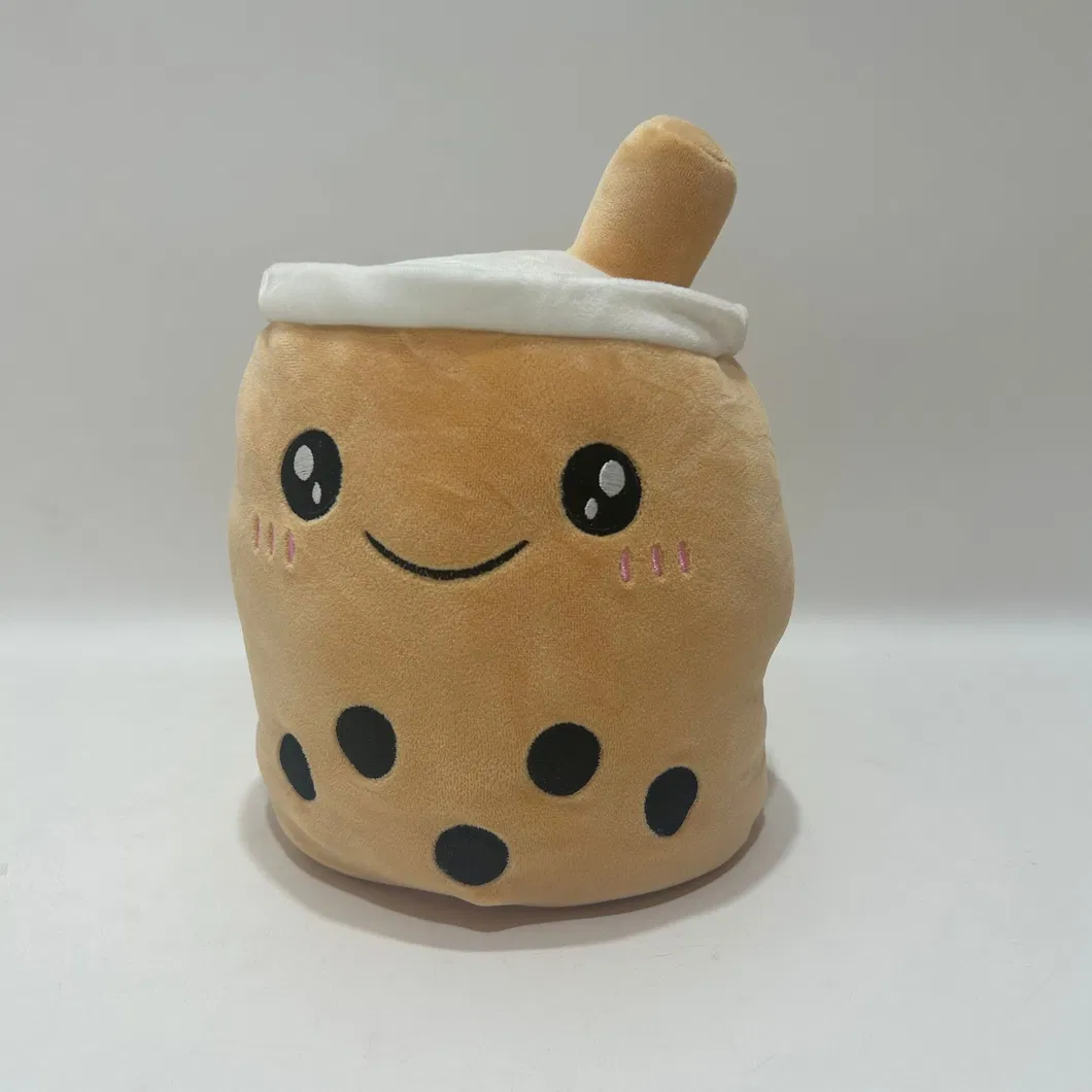 Logo personalizado suave al por mayor regalo para niños muñeca peluche animal de peluche taza de leche de té plush toy