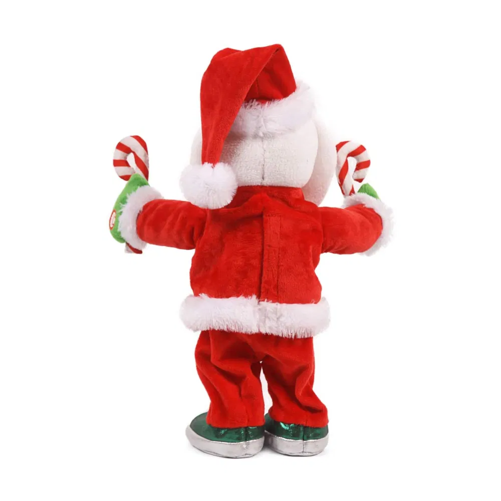 Navidad LED Papá Noel 14inches Animado Eléctrico de Peluche Juguetes Musicales de Regalo