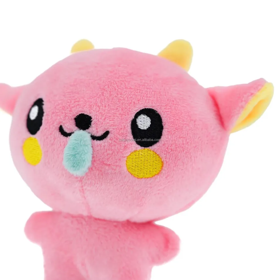 10cm Muñeco de Peluche Pequeño de Nariz Moqueante Súper Suave Figura IP Juguetes de Peluche Mini de Anime Alivio del Estrés Peluches Squeaky