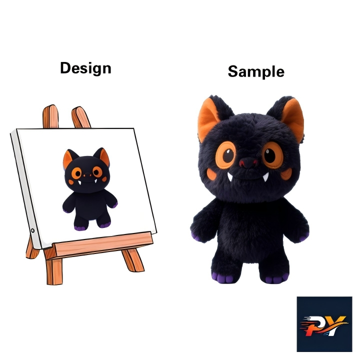 Animal de peluche de dragón monocular de algodón orgánico súper suave con relleno de algodón PP, juguete para aliviar el estrés