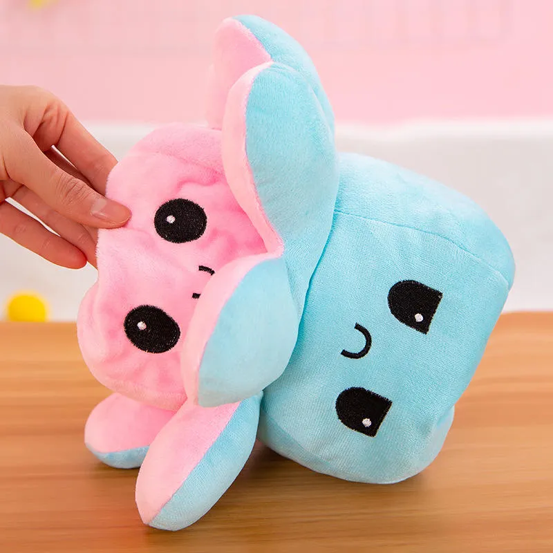 Adorable pulpo de peluche reversible de doble cara para niños y adultos