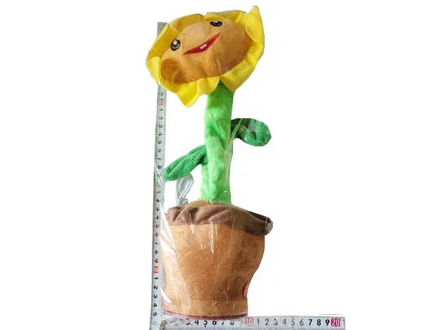 Juguete interactivo eléctrico musical de girasol que canta y baila, repite lo que dices, juguete divertido para hablar, cumpleaños para niños, recargable