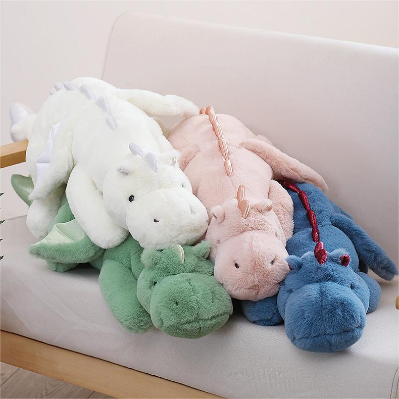 Juguete de peluche de dragón suave y personalizado, almohada de confort para bebés, juguete de animal de peluche