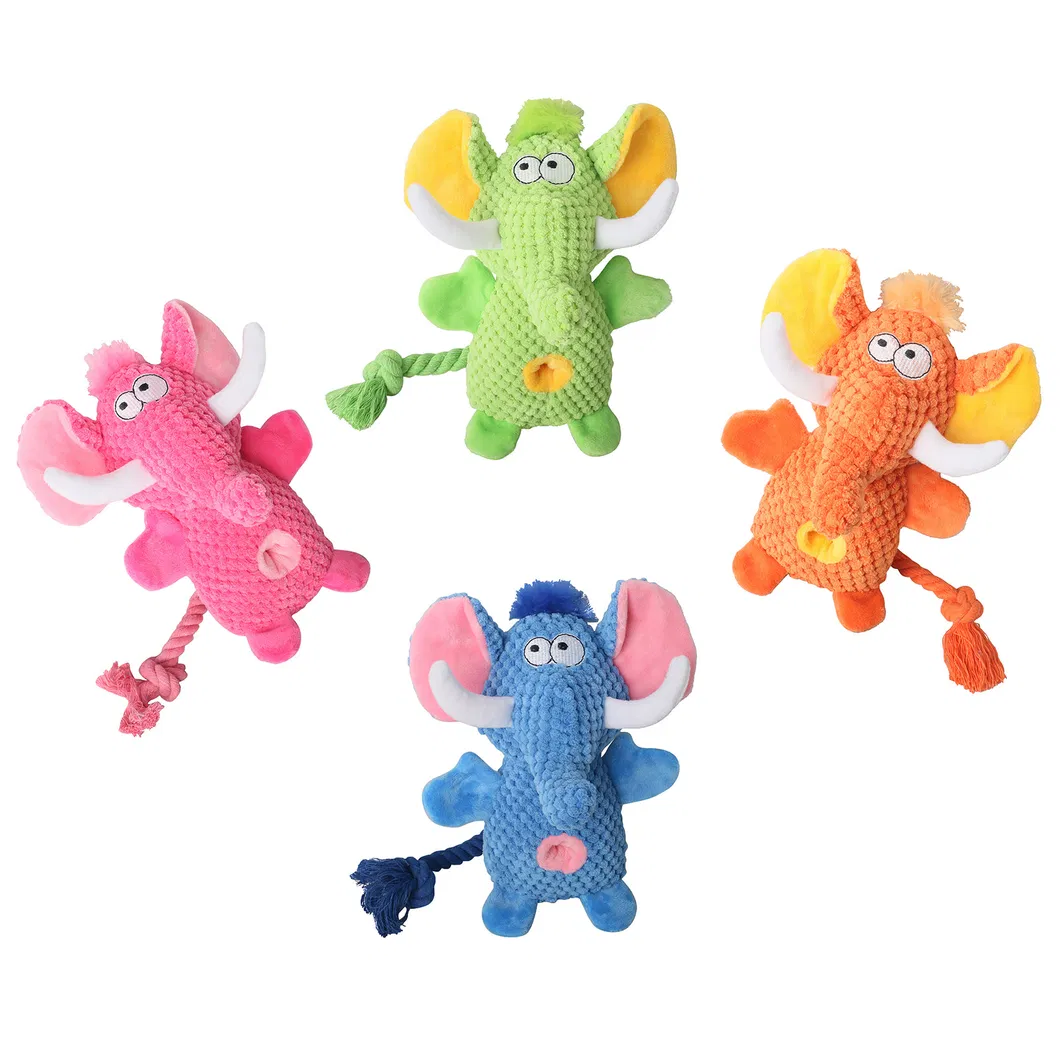 Juguete de perro de peluche Snuffle Elephant suave, interactivo y chirriante con golosinas ocultas, diseño personalizado OEM para entrenamiento y diversión