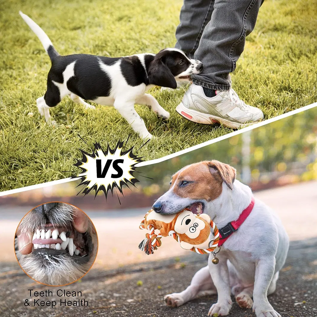 Juguete de peluche para perros grandes y agresivos, juguetes para perros indestructibles con sonido