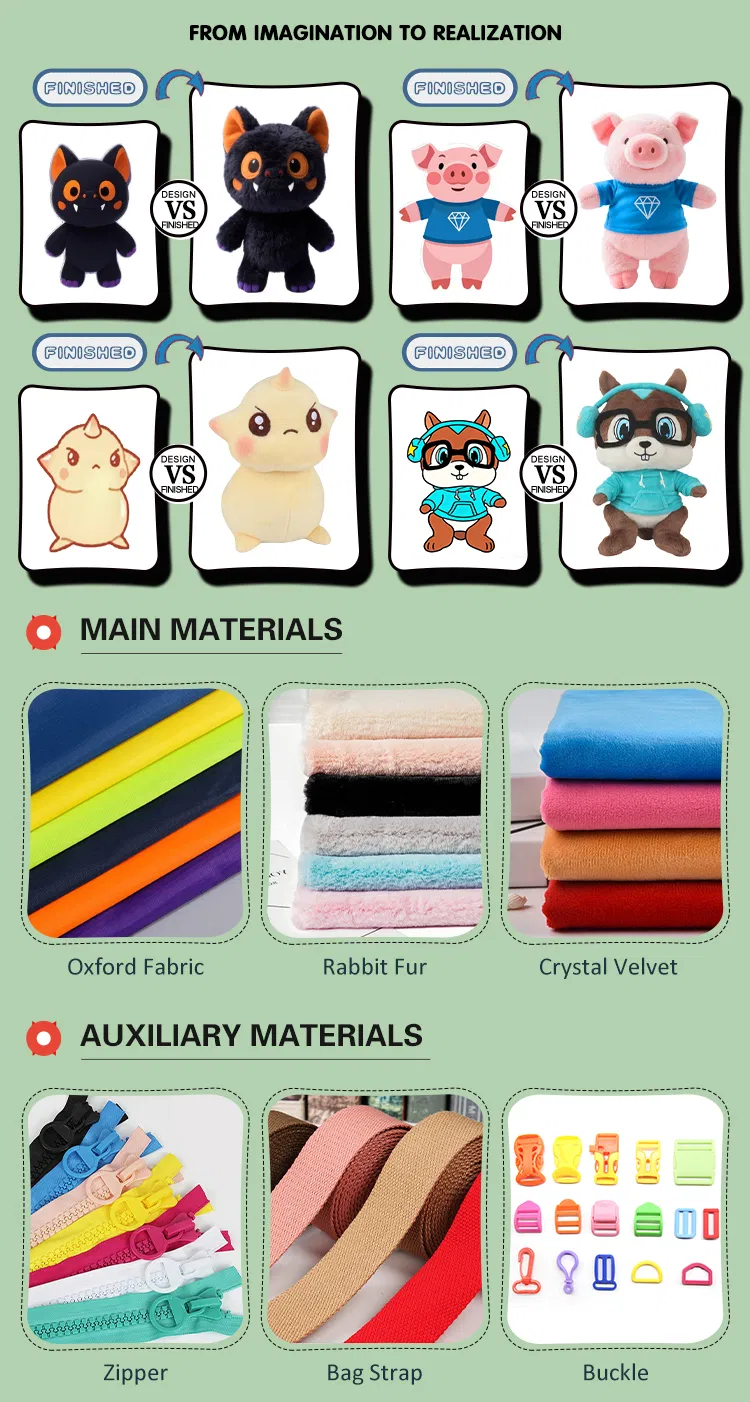 Fabricante de juguetes de peluche personalizados, animales de peluche suaves