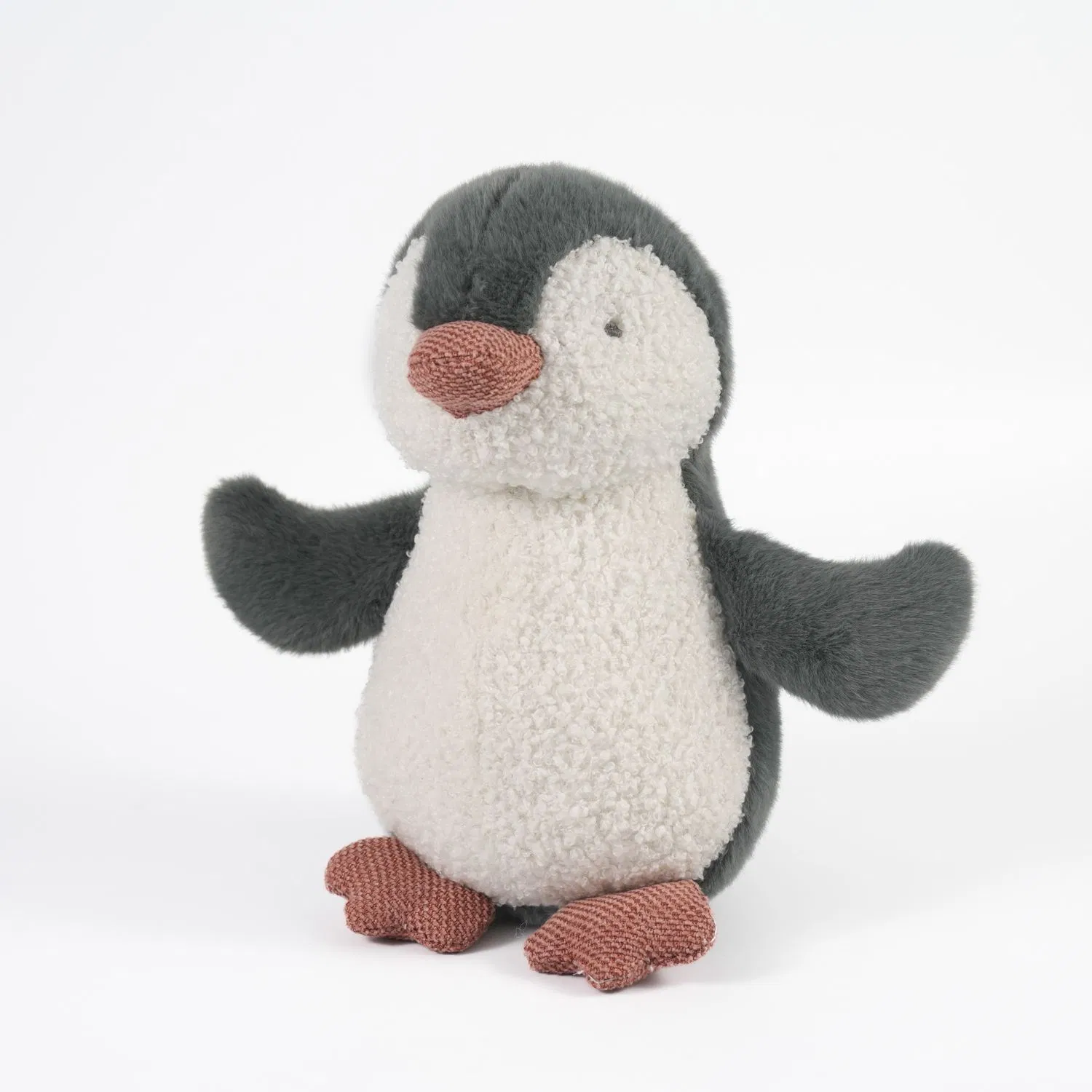 Fábrica de peluches de pingüinos personalizada al por mayor, popular, lujoso y suave juguete de peluche para bebés