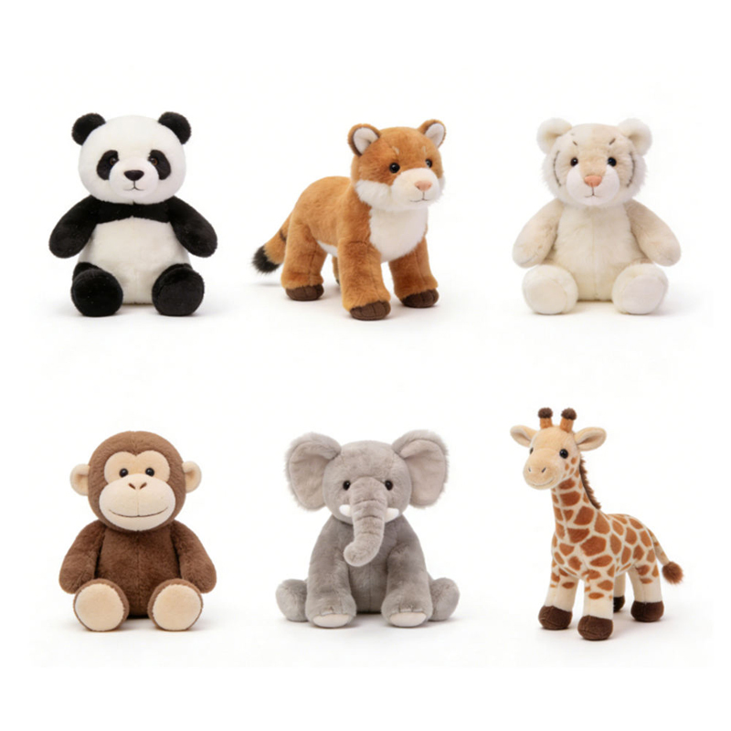 Bajo MOQ Juguetes de peluche personalizados de personajes de dibujos animados hechos a mano