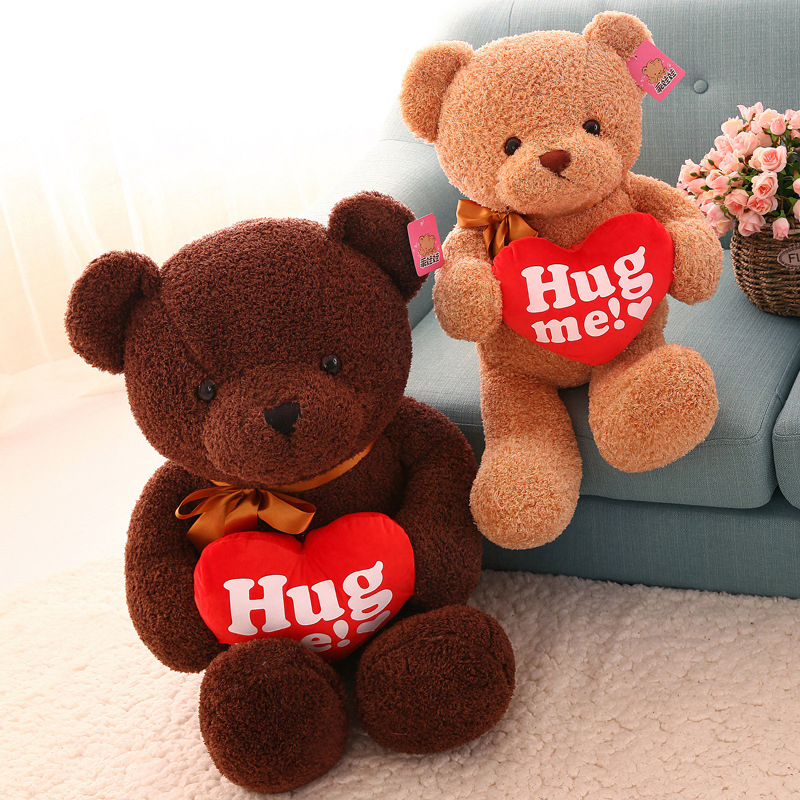 Precio mayorista de San Valentín; regalo del Día de San Valentín, decoración del hogar, confesión, abrazo, gran oso de peluche vestido