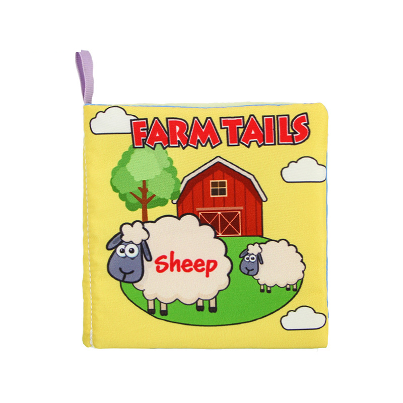 Pequeños animales de peluche de tela con tacto suave para bebés, libros de arrugas de bosque, juguetes educativos interactivos para el desarrollo temprano con sonido