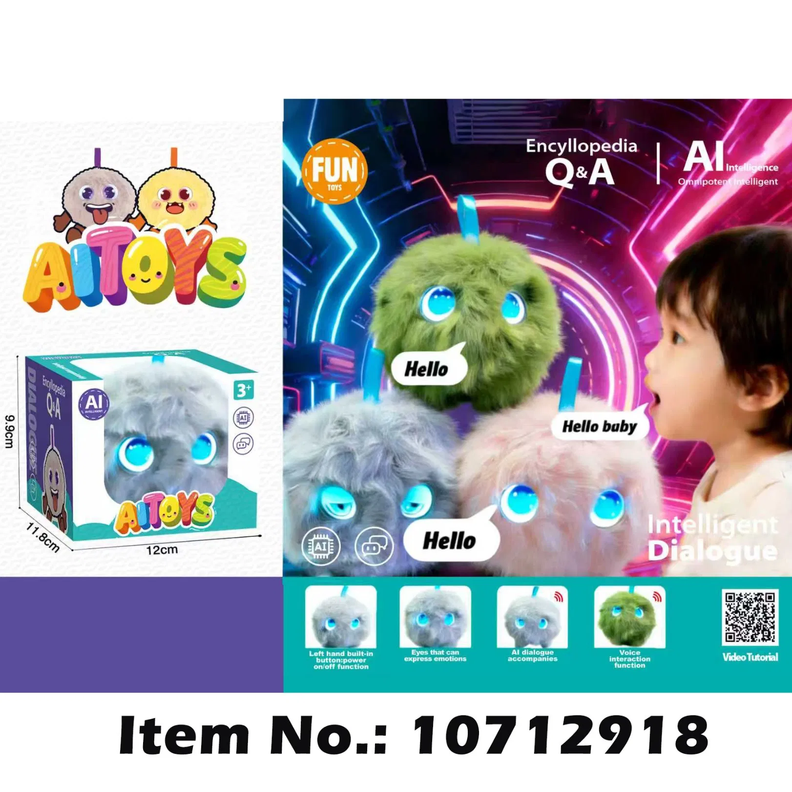 2026 Nuevo Robot Educativo Multilingüe de Juguete Controlado por APP Muñeca de Peluche Interactiva que Habla Regalo de Aprendizaje Temprano para Bebés y Niños