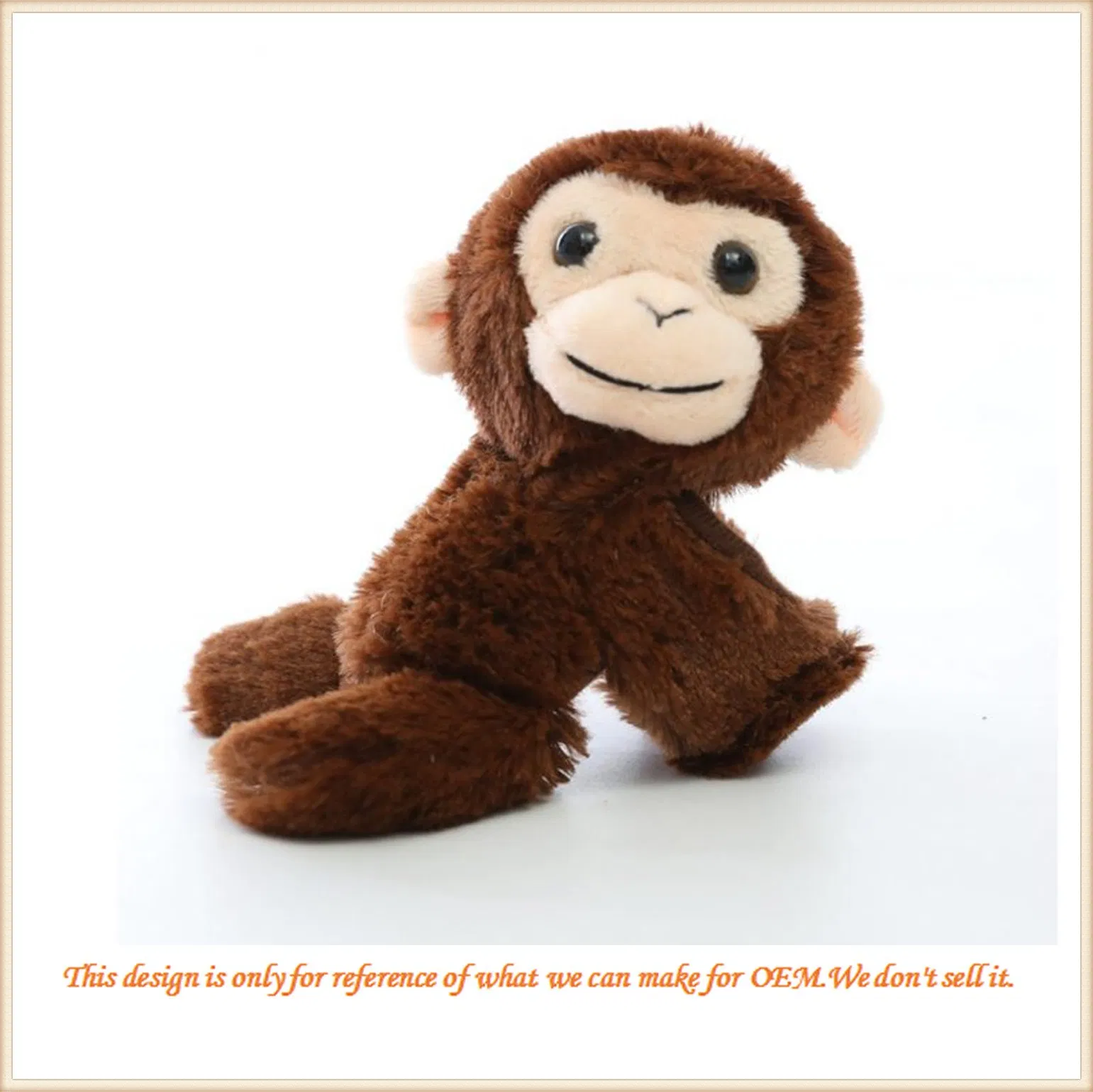 Juguete de peluche suave de mono hecho a medida para niños