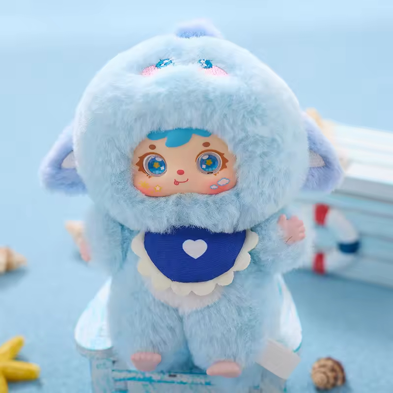 Colección de muñecos de peluche de fiesta en el mar en caja sorpresa, juguete de dibujos animados coleccionable para niños, regalo en caja de colores, juguetes unisex