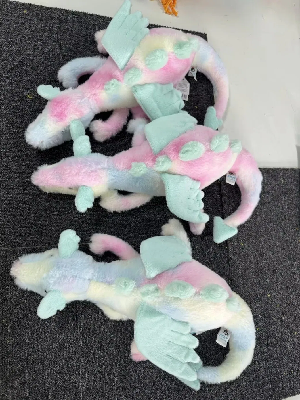 Juguete de felpa de algodón orgánico Jelly Cat Dragón del cielo y Dragón de nieve muñeco suave y esponjoso con relleno de PP almohada suave y pesada