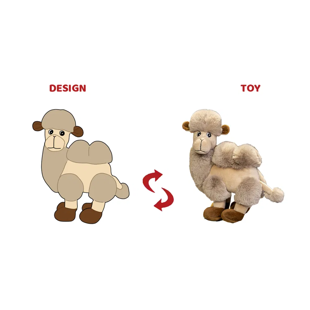 Juguete de peluche de camello suave y personalizado - Figurita de camello adorable y coleccionable