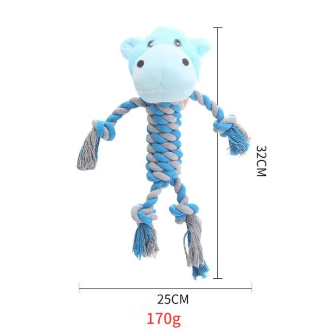 Juguetes para mascotas en forma de animal, juguetes de peluche para perros, juguetes de masticar, nudos de cuerda, juguete de peluche para mascotas
