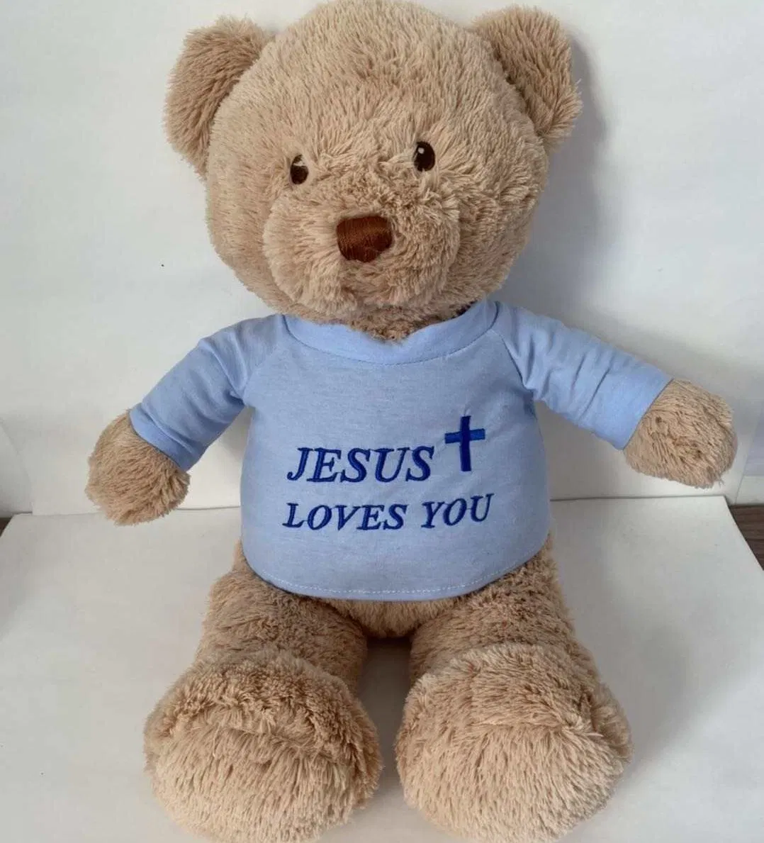 Osito de peluche suave marrón personalizable y personalizado para niños, juguete para bebés