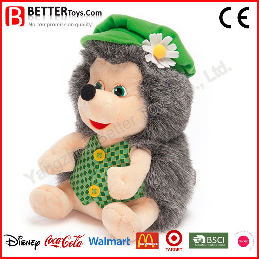 Juguete de peluche erizo suave personalizado sin azo