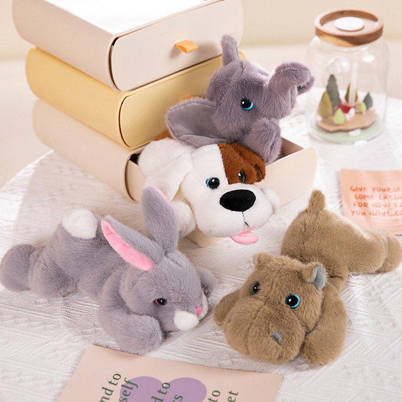 Precio mayorista fabricante OEM juguetes de peluche personalizados velboa suave peluche perro elefante conejo hipopótamo conejo animales de peluche con peso fábrica
