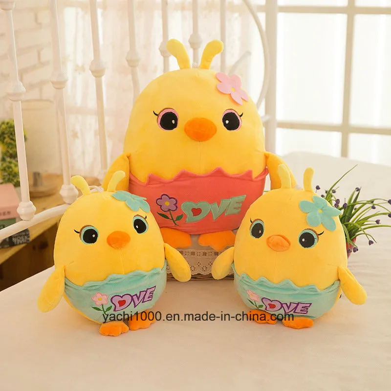 Encantador Mini Pollito Divertido en La Concha Juguete de Peluche Animal