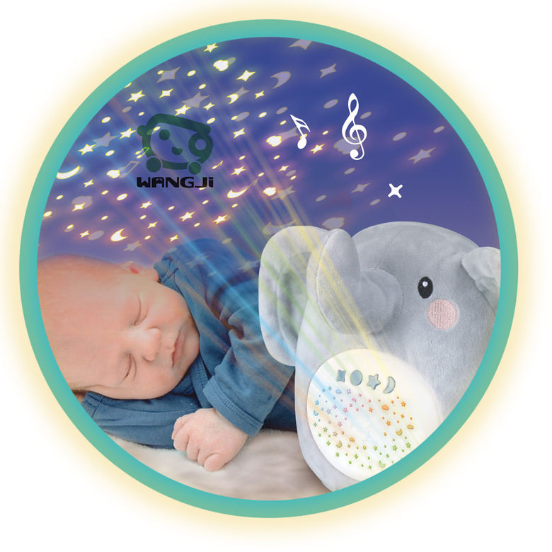Muñeca de animal suave eléctrica musical para apaciguar y consolar a bebés, juguete de búho de felpa