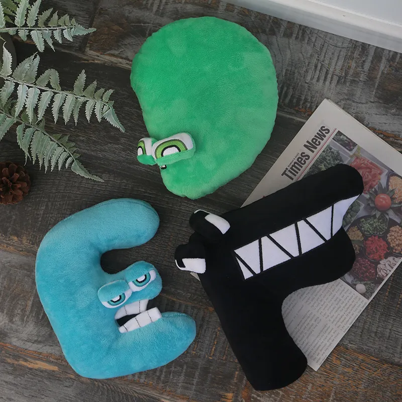 Alfabeto Lore Monstruo de Alfabeto Peluche Cojín Figura de Acción Juguete Educativo para Niños Colgante
