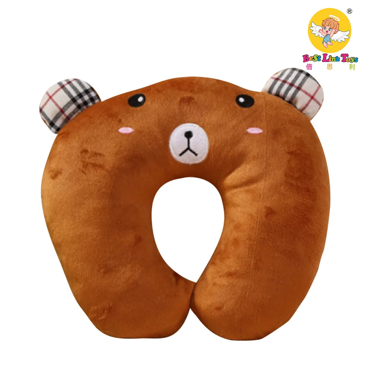 Juguetes de peluche en forma de U, almohadas de viaje de animales, venta al por mayor de regalos de dibujos animados para niños, venta caliente