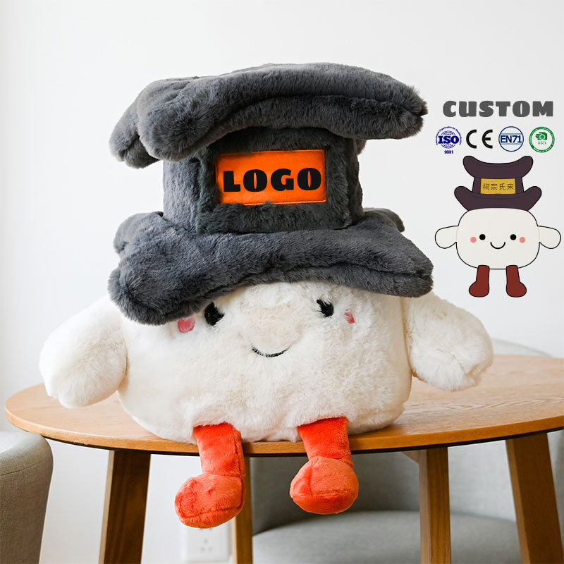 Productos de muñecos de peluche ODM OEM, personajes personalizados, diseño de almohadas, juguetes de animales de peluche de Moscot