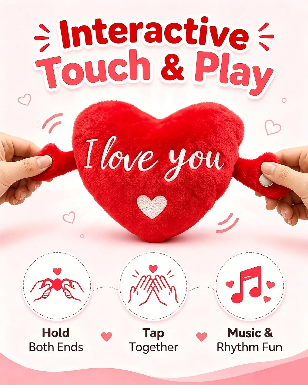 Juguete de peluche musical interactivo creativo: juego sensorial para parejas y padres e hijos, toca para crear música, desbloquea una nueva forma de vinculación romántica