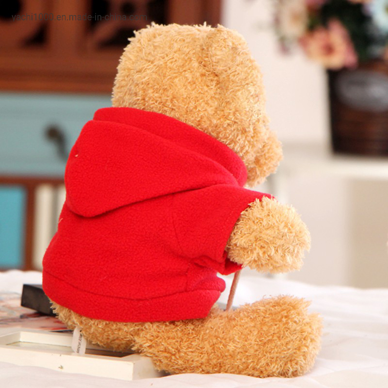 Juguete de peluche animal kawaii personalizado al por mayor con sudadera, osos promocionales