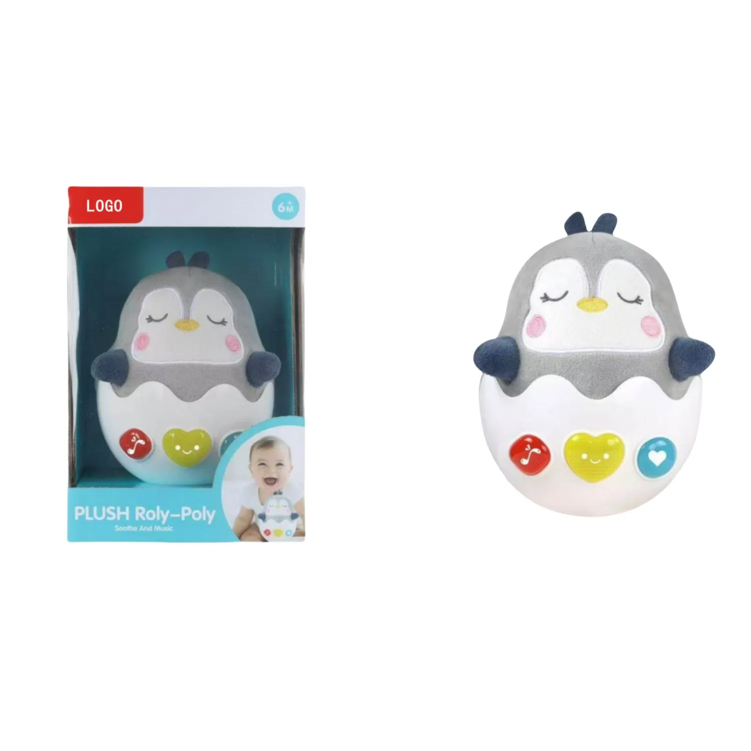 Juguete de peluche musical interactivo para niños al por mayor con luz, juguete para bebés