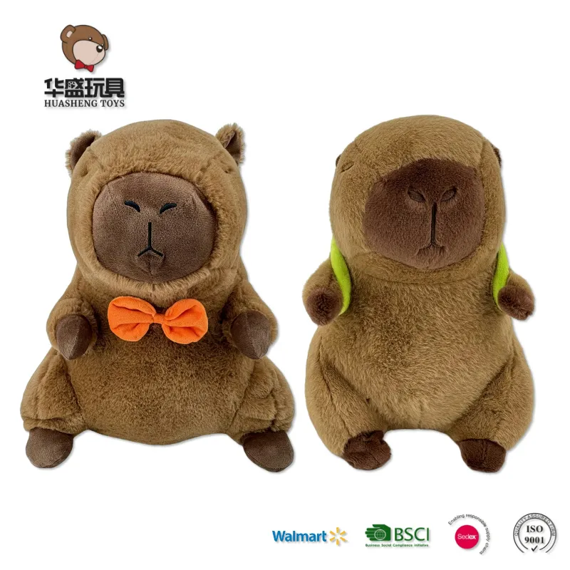 Productos calientes OEM ODM lindo juguete de peluche capibara animal de peluche