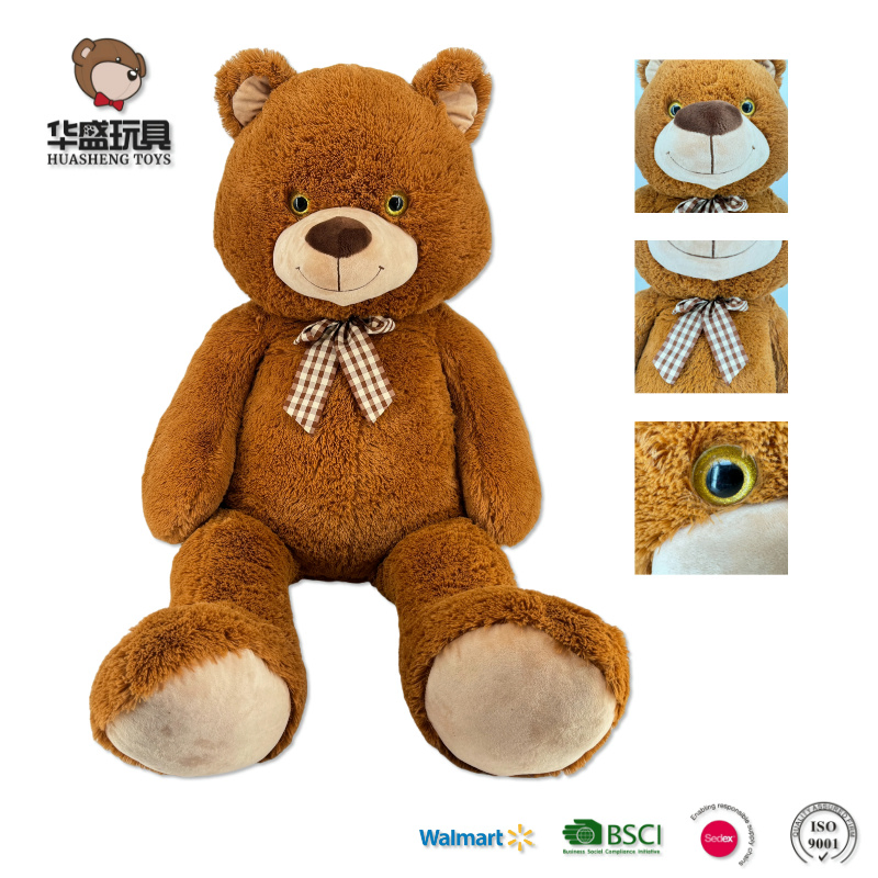 Fábrica mayorista personalizada de gran tamaño 130cm Día de San Valentín lindo oso de peluche gigante panda ciervo juguetes para niños oso de peluche piel sin relleno juguetes de felpa