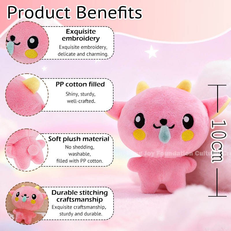 10cm Muñeco de Peluche Pequeño de Nariz Moqueante Súper Suave Figura IP Juguetes de Peluche Mini de Anime Alivio del Estrés Peluches Squeaky