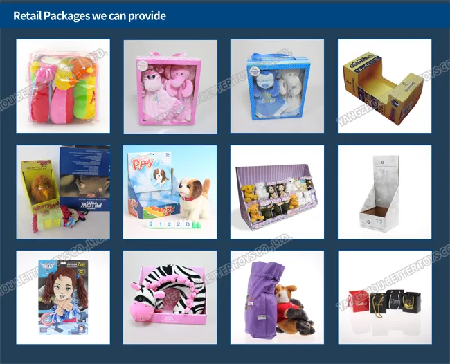 Opciones de embalaje de juguetes de peluche
