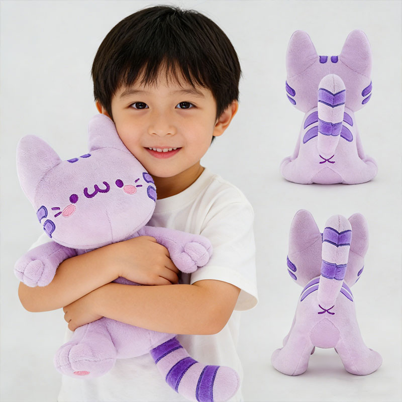 Fabricante certificado CE de juguetes de peluche suave y personalizado, gato lindo, peluche para bebés, regalos de juguetes para niños