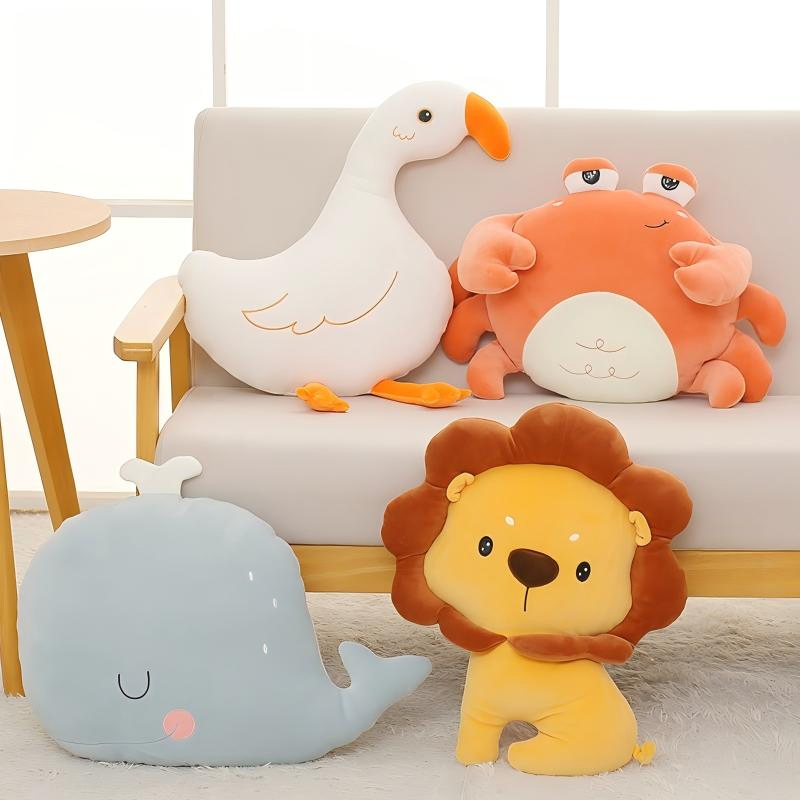 Animales de peluche personalizados en forma de cangrejo, cojines y juguetes para mayoristas