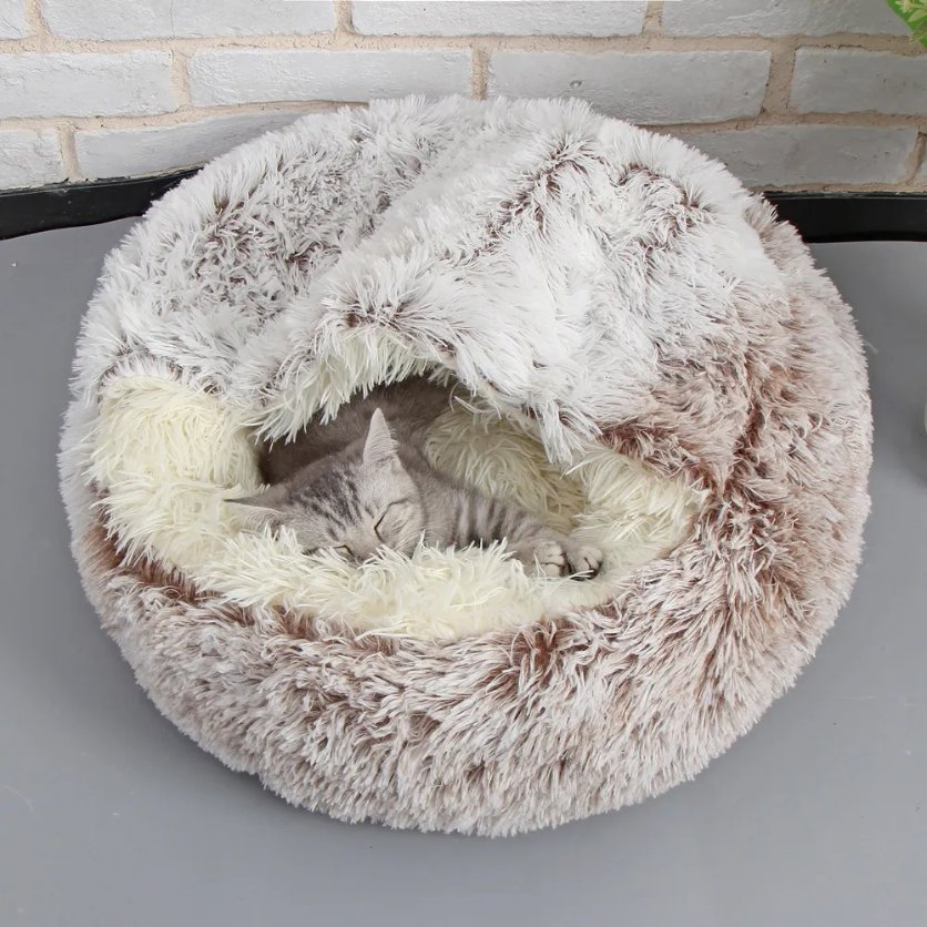 Precio mayorista fabricante OEM mercado de Yiwu sofá para perros personalizado removible lavable mueble para gatos cama de felpa redonda suave personalizada para mascotas fábrica