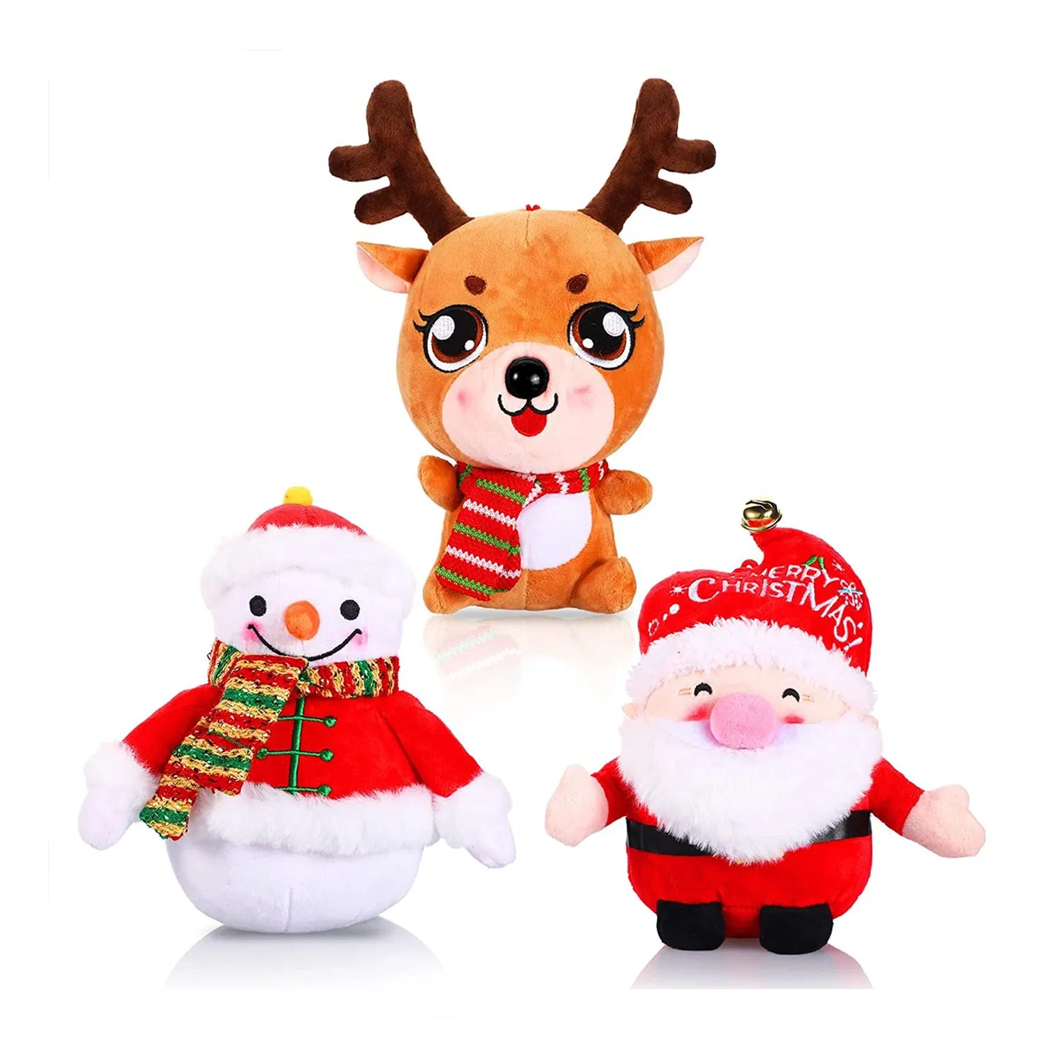 Regalo de Navidad de peluche personalizado en forma de animal, juguetes de peluche suaves