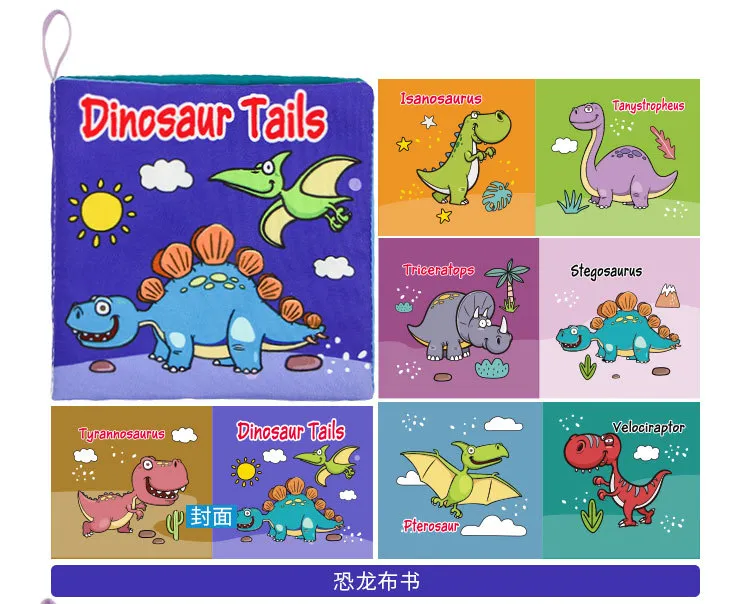 Libro de tela interactivo de animales del bosque para bebés